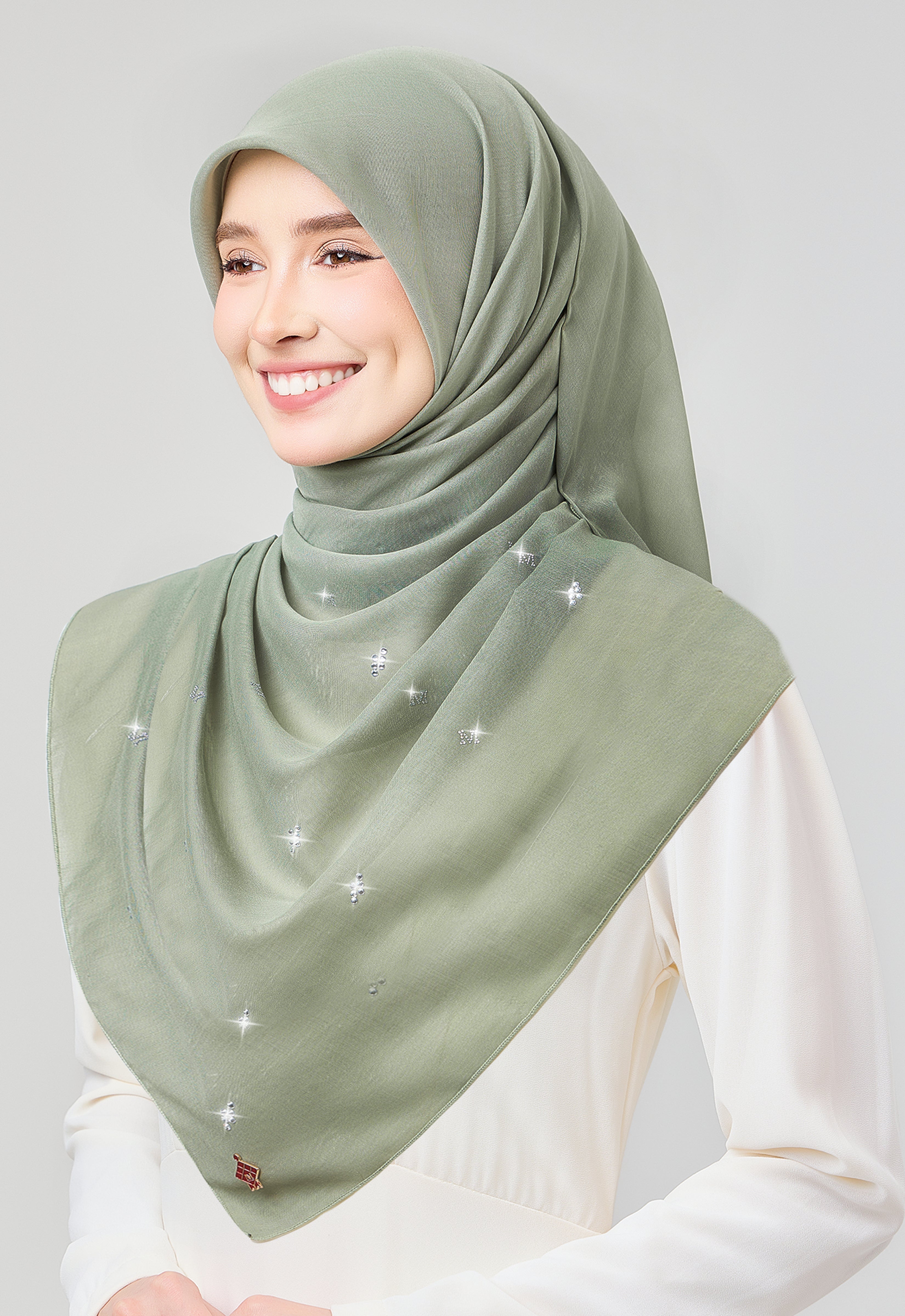 SETULUS RAYA PLAIN STONE - SAGE GREEN