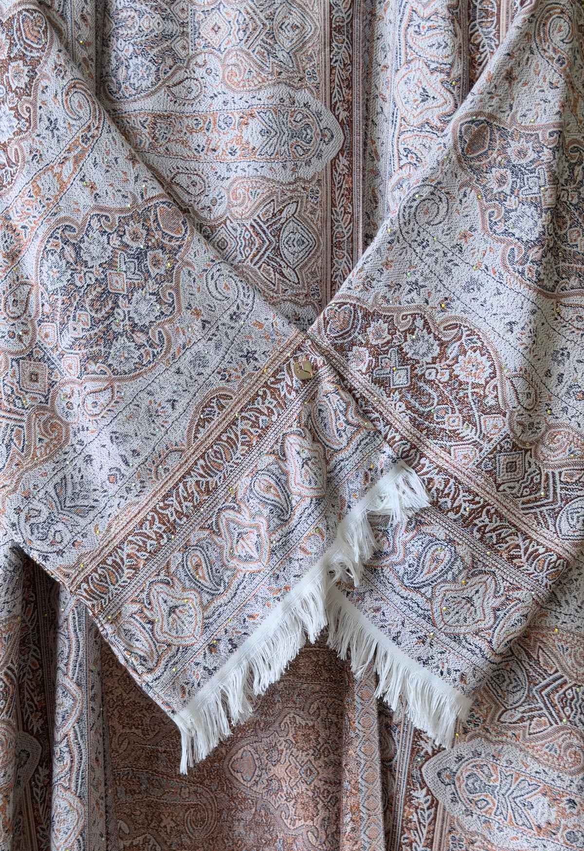 MINAZ jalabiya - PASHMINA ABAYA - CREAM BROWN