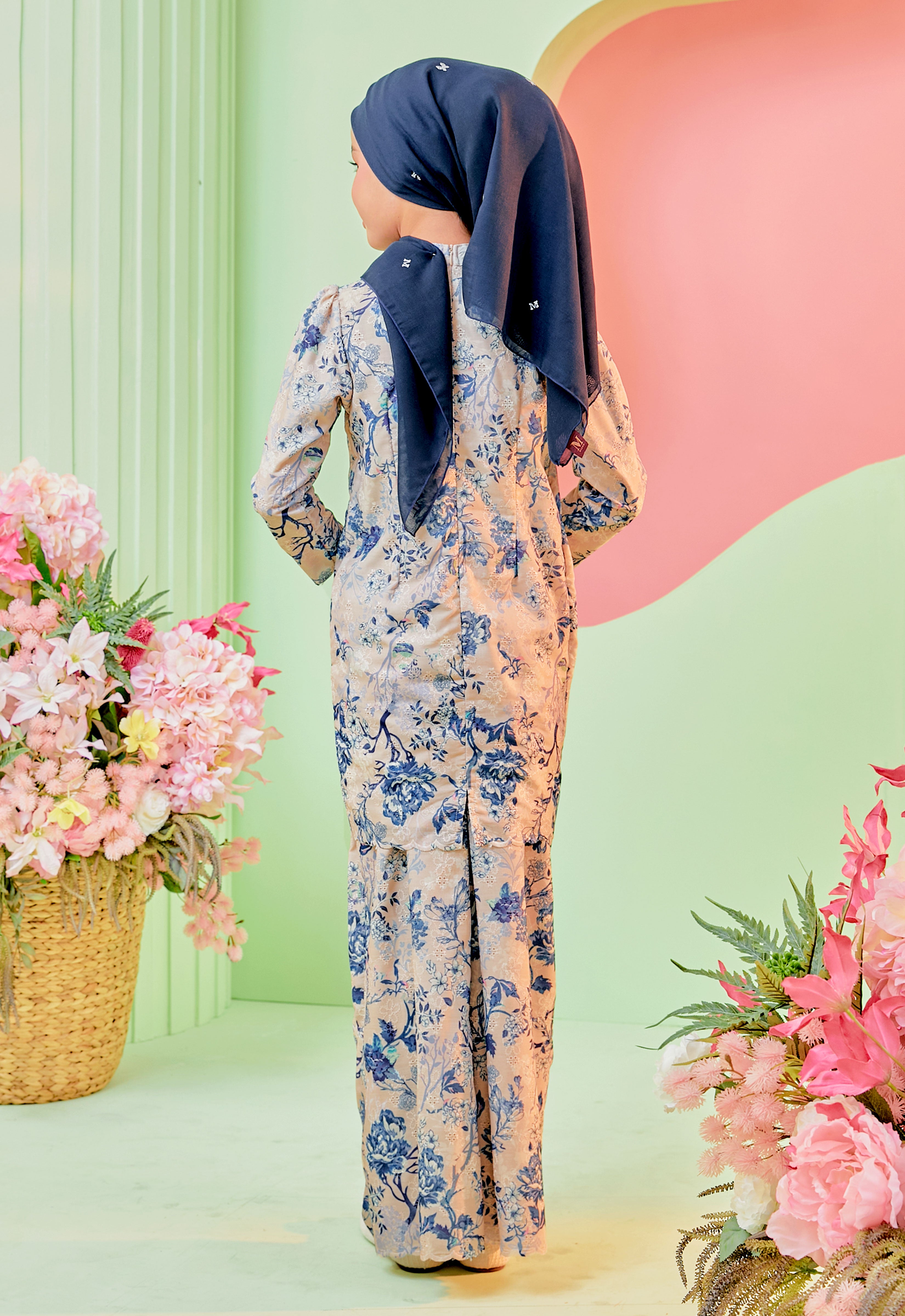 KIDS JOANNA AUR KURUNG - BLUE CHAMPAGNE