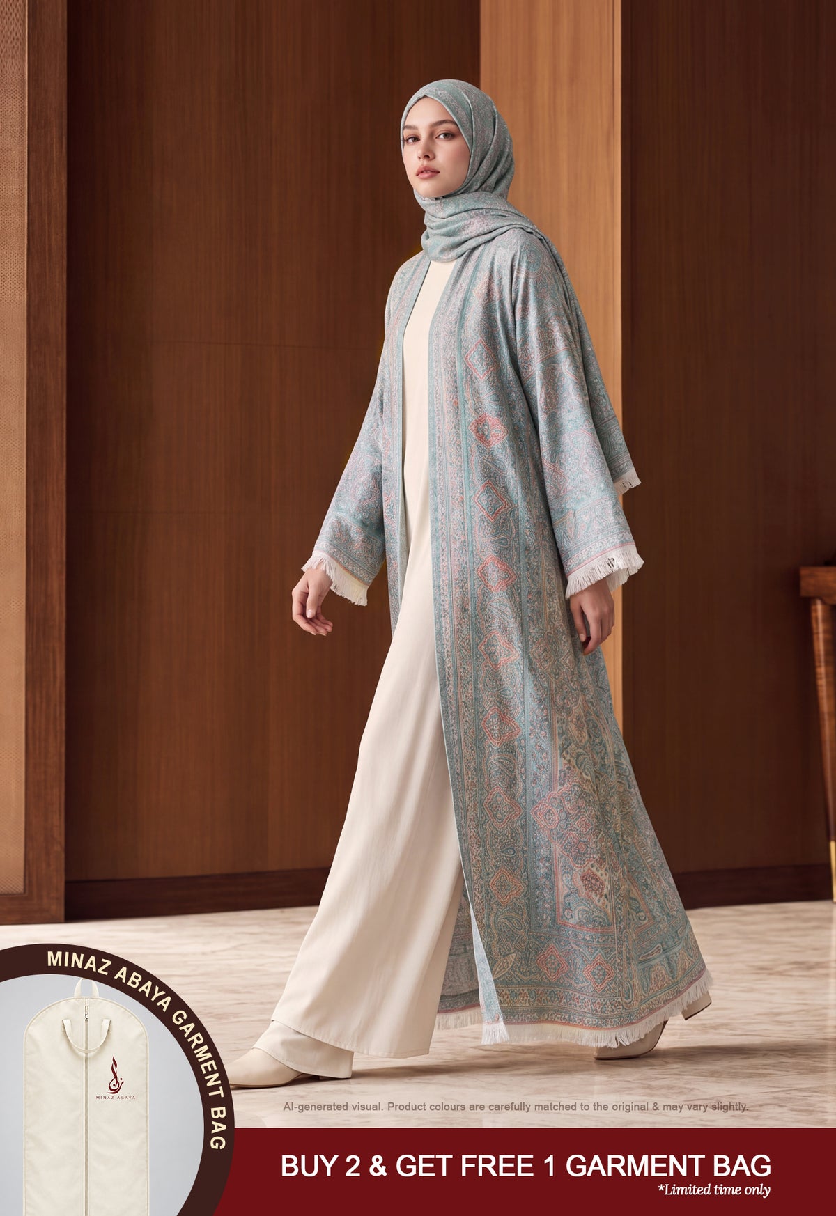 PASHMINA ABAYA - ORANGE TIFFANY