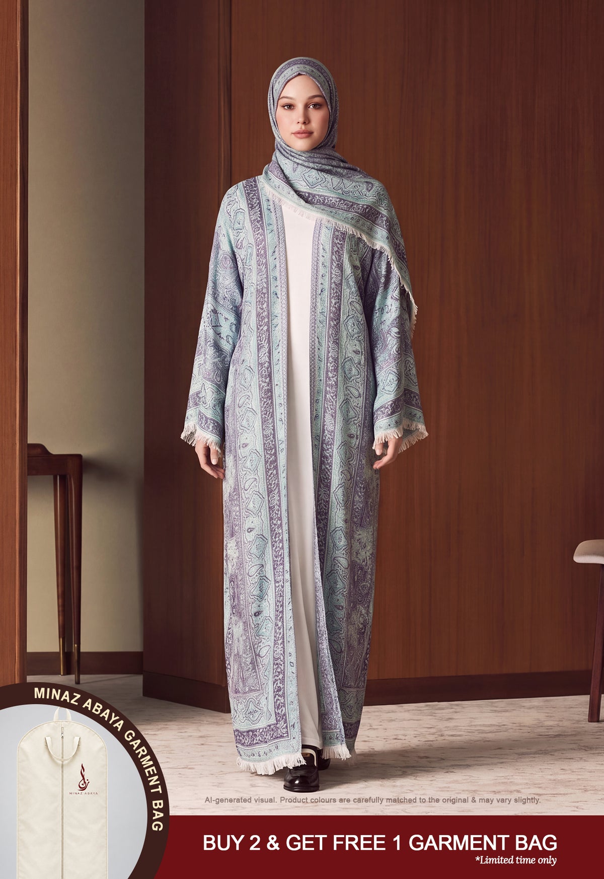 PASHMINA ABAYA - TIFFANY PLUM