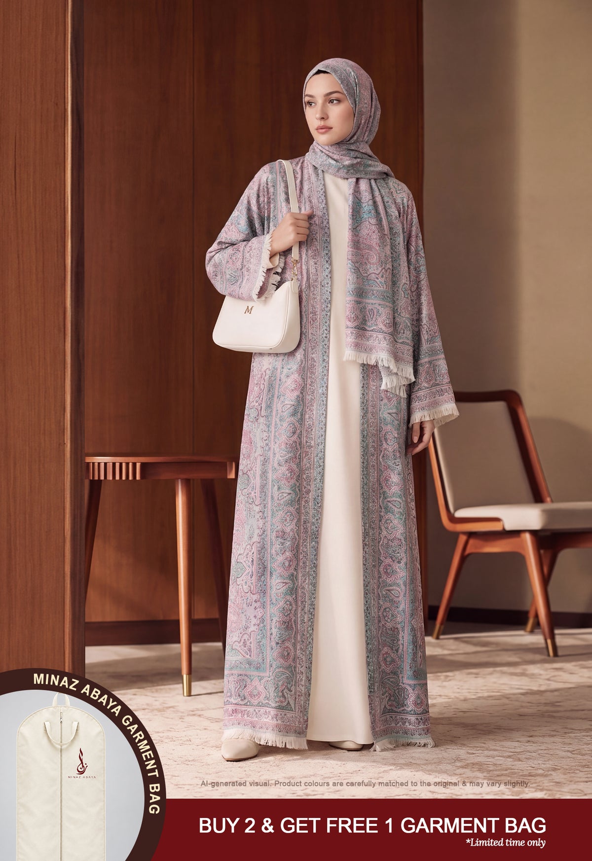 PASHMINA ABAYA - TIFFANY RED