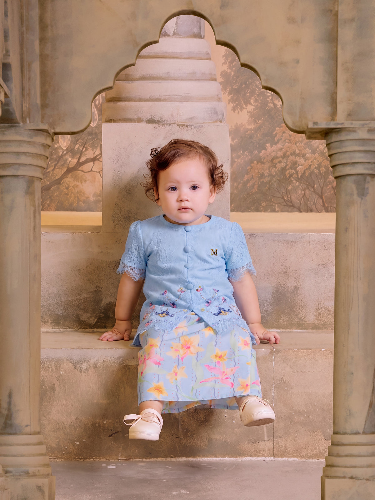 WIRDA SERIES | WIRDA LACEY KEBAYA BABY - BLUE