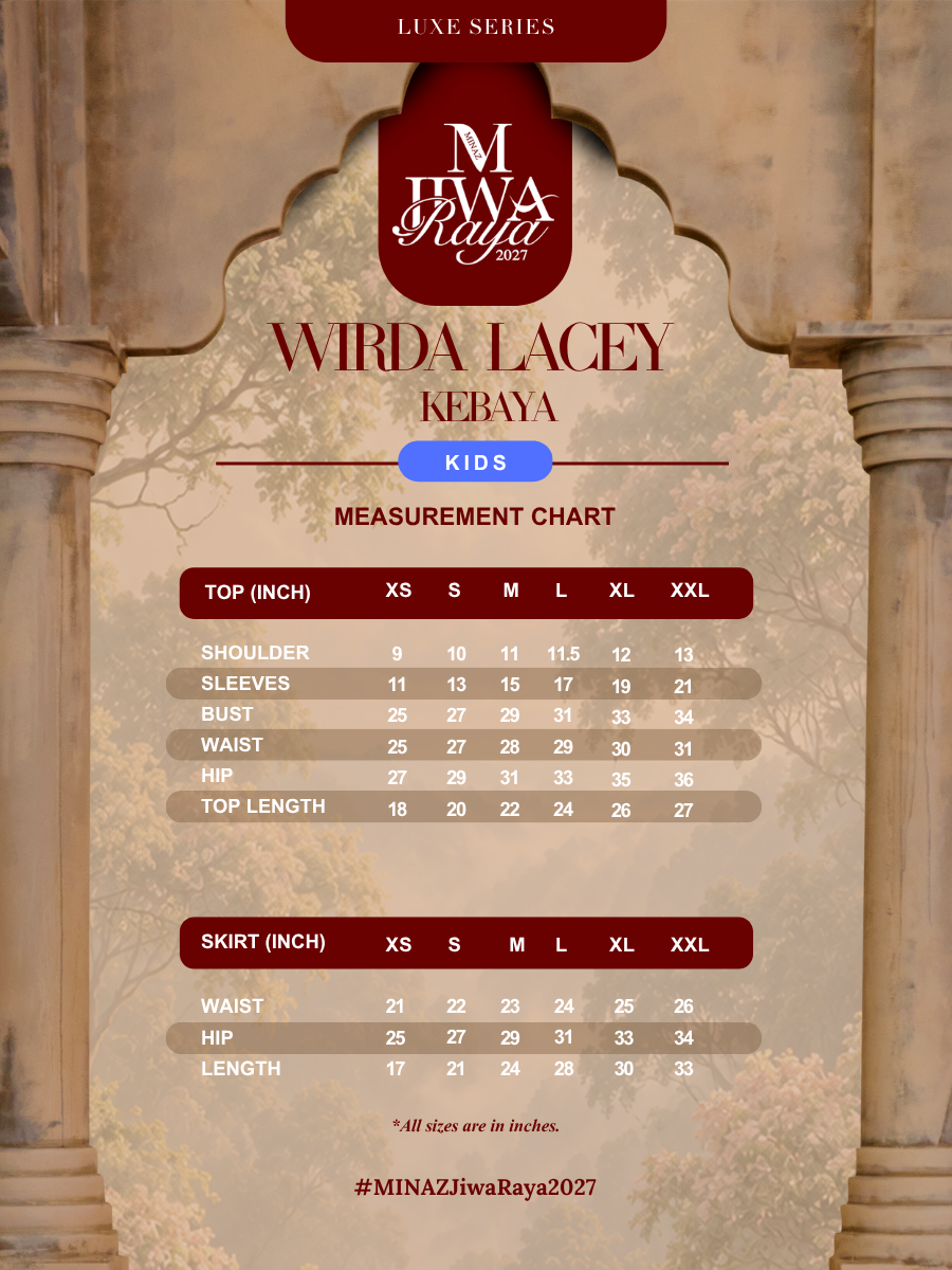 WIRDA SERIES | WIRDA LACEY KEBAYA KIDS - BLUE