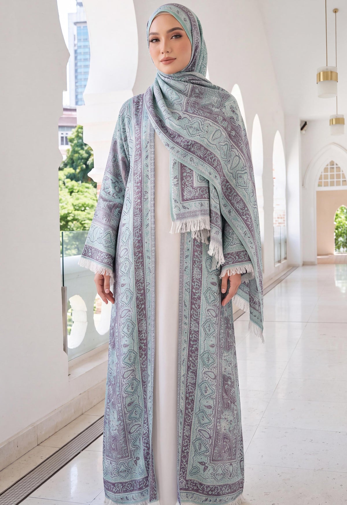MINAZ JALABIYA | PASHMINA ABAYA - TIFFANY PLUM