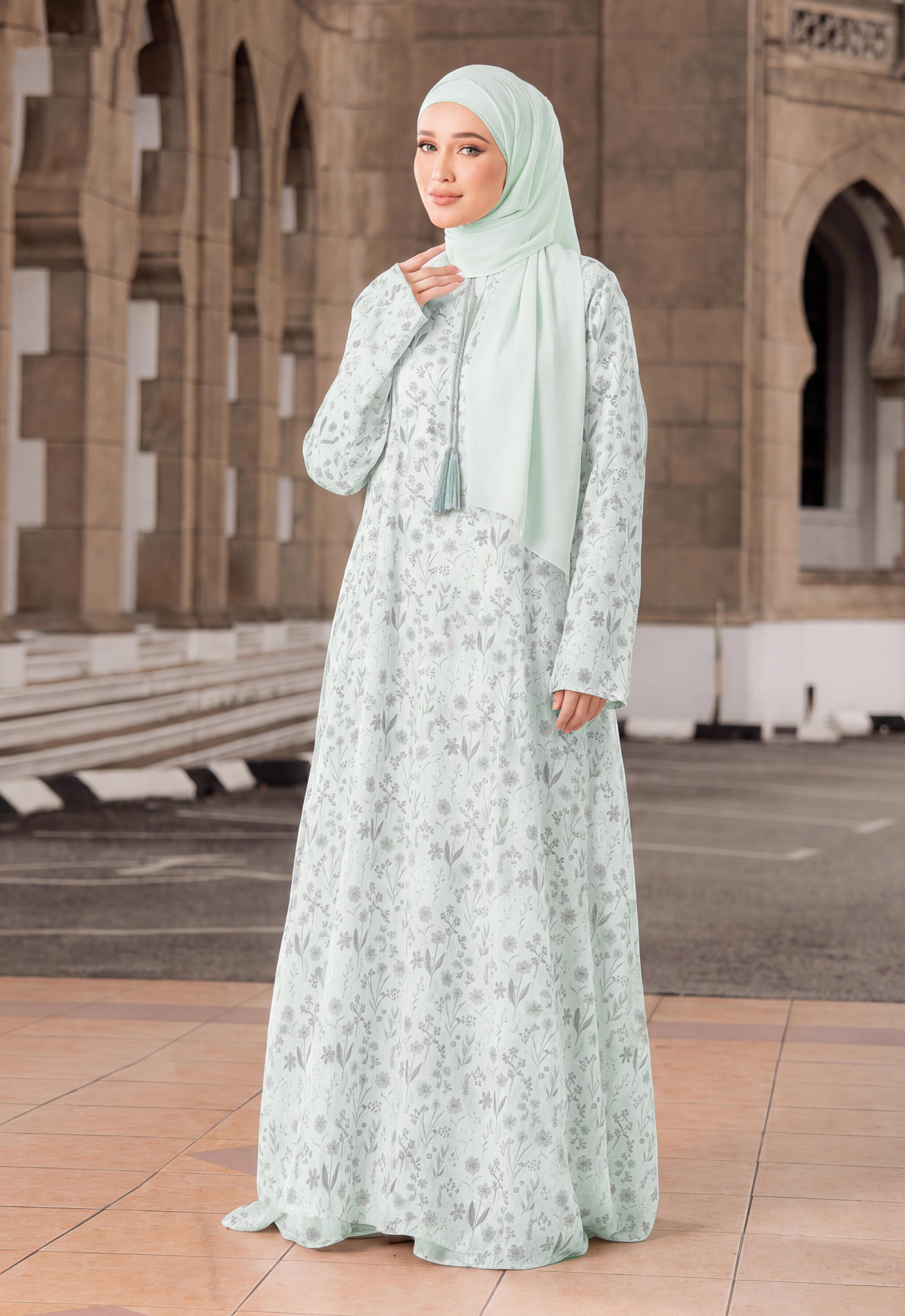 MINAZ JALABIYA | ZAHRA PRINTED JALABIYA - TIFFANY