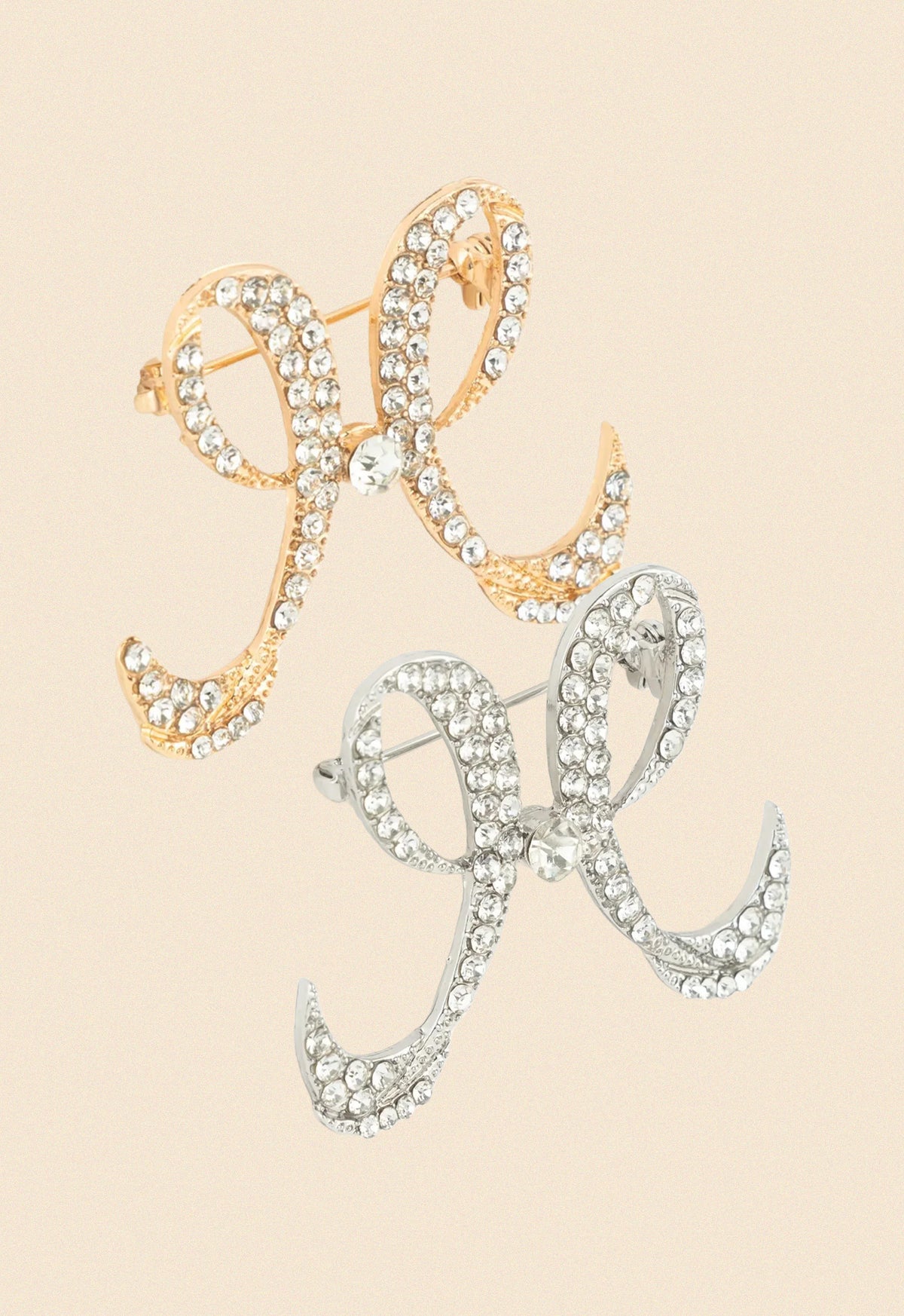 MINAZ Scarf Brooch - Gold & Silver